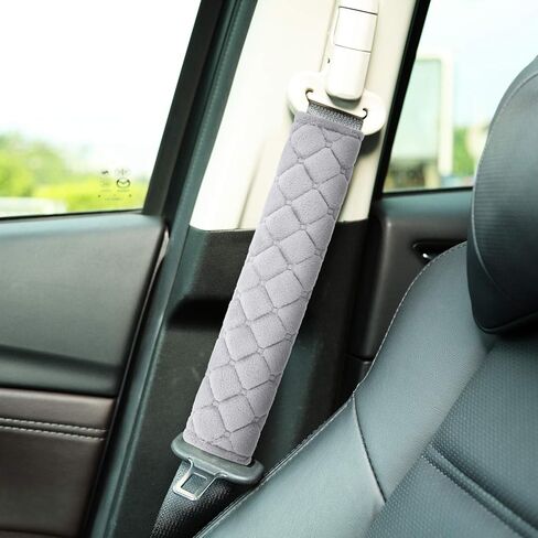 مجموعة من 4 وسادات حزام آمنة طويلة جدًا من تاتو لحماية حزام الأمان في السيارة، أغطية حزام الكتف الناعمة المريحة والآمنة، تساعد على حماية رقبتك وكتفك (أسود، 10.6 بوصة) in Kuwait