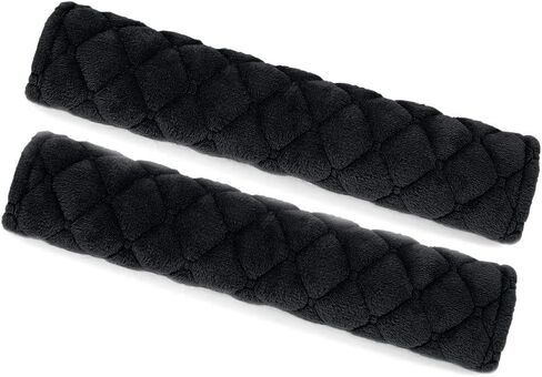 surpassme Car Seat Belt Pads Cover, 2 Pack Seat Belt Shoulder Strap Covers Protector to Release Stress to Your Neck and Shoulder for a Safety Driving (Black) in Saudi Arabia
