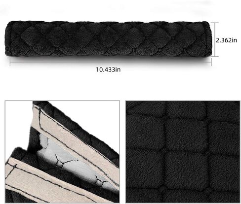 surpassme Car Seat Belt Pads Cover, 2 Pack Seat Belt Shoulder Strap Covers Protector to Release Stress to Your Neck and Shoulder for a Safety Driving (Black) in Saudi Arabia