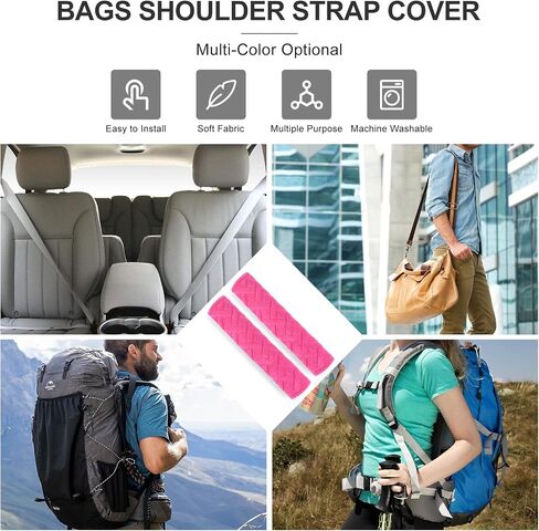 surpassme Car Seat Belt Pads Cover, 2 Pack Seat Belt Shoulder Strap Covers Protector to Release Stress to Your Neck and Shoulder for a Safety Driving (Black) in Saudi Arabia