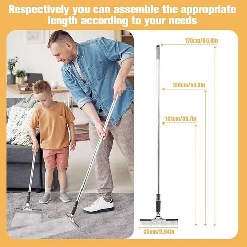 Astfys Hand Held Carpet Rake, Making Carpets Fluffy Again, Clean Hair, Let Carpet Restore Softness (Iron, Black) in Saudi Arabia