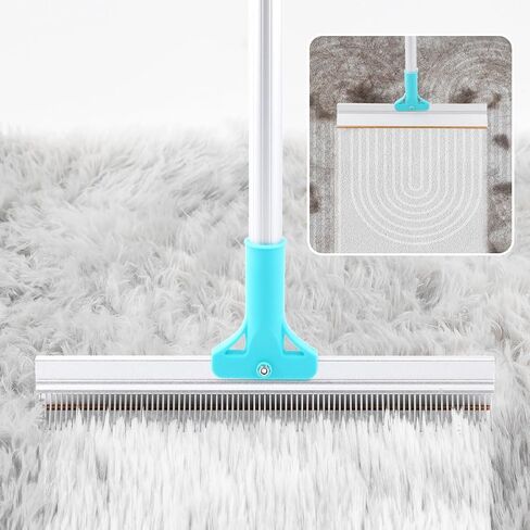 Astfys Hand Held Carpet Rake, Making Carpets Fluffy Again, Clean Hair, Let Carpet Restore Softness (Iron, Black) in Saudi Arabia