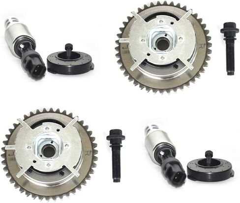 زوج VVT Sprocket Cam Phaser & Solenoid استبدال لـ 2004-2010 Ford Explorer Expedition F-series 150 250 350، 05-06 Lincoln Navigator Mark LT Triton 5.4L، 4.6L 3V # 3R2Z6A257DA 3L3E6C524FA 917-250 in Kuwait