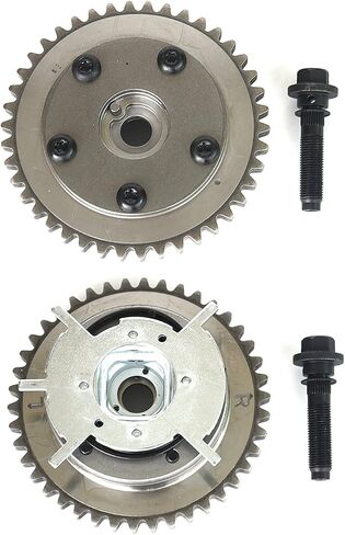 زوج VVT Sprocket Cam Phaser & Solenoid استبدال لـ 2004-2010 Ford Explorer Expedition F-series 150 250 350، 05-06 Lincoln Navigator Mark LT Triton 5.4L، 4.6L 3V # 3R2Z6A257DA 3L3E6C524FA 917-250 in Kuwait