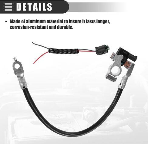 Motoforti سلك كابل بطارية سلبي مع قابس، لسيارة Ford Escape 2013-2019، معدني، AV6Z-10C679-P، لون أسود فضي in Saudi Arabia