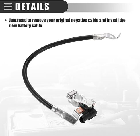 Motoforti سلك كابل بطارية سلبي مع قابس، لسيارة Ford Escape 2013-2019، معدني، AV6Z-10C679-P، لون أسود فضي in Saudi Arabia