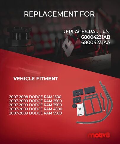 متوافق مع مجموعة ختم مكيف الهواء ووحدة السخان دودج رام 1500، 2500، 3500، 4500 و5500 | 2007 و 2008 و 2009 | يستبدل 68004231AA و68004231AB in Kuwait