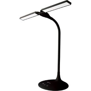 OttLite Dual Shade LED Desk Lamp - 3 Color Temperature Modes, Auto Shut-Off Timer, Adjustable Neck & Touch Activated Controls - Crafting, Sewing, & Studying
