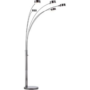 Artiva USA Micah - 5 Arc Floor Lamp w/Dimmer Switch, 360 Degree Rotatable Shades - Bright & Attractive, Brushed Steel