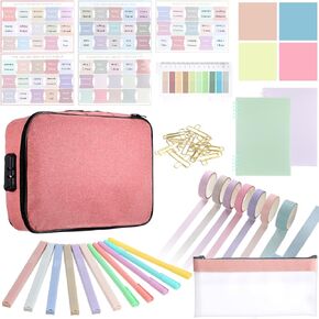 32 Pcs Bible Journaling Kit Bible Study Supplies Bible Cover Case Bible Highlighter Gel Pen Transparent Sticky Note Pads Index Tab Bible Tabs Cross Bookmark Pencil Case Notebook Adhesive Tape in Saudi Arabia