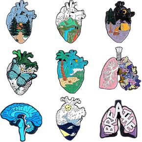 9 Pcs Halloween Enamel Pin Skull Pins Cute Goth Pins Skeleton Punk Pins Snail Lapel Pins for Jacket Hat Pant Bags(Classic)