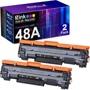 E-Z Ink 48A Compatible Toner Cartridges Replacement for HP 48A CF248A to use with Pro M29w M15w MFP M28w M28a M29a M30w M31w M15a M16a M16w Printer (Black, 2 Pack)
