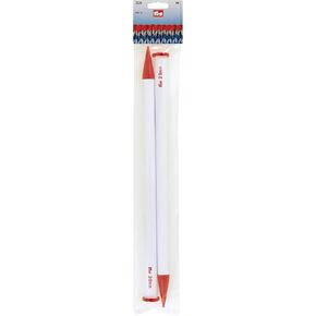 Prym 16" Single Point Plastic, 20mm Knitting Needles, Grey, Red 2 Count
