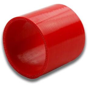 Auto Dynasty 2.5 inches Straight Turbo/Intercooler/Intake Piping Coupler Silicone Hose, (Black & Red)