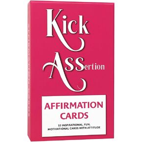VAPARA DESIGNS KickAss Affirmation Cards For Women with Stand - Sweary Motivational And Inspirational Cards - Funny Gift For Women