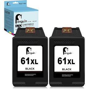 Penguin 61XL Ink Cartridges Replacement for HP 61 XL for Envy 4502 4501 4500 5530 Officejet 2620 4635 4630 Deskjet 3054 3512 3050a 3050 2540 Printers hp61 Ink hp61 XL hp61xl Black and Color Combo Pack