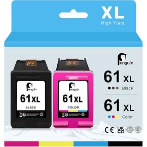 Penguin 61XL Ink Cartridges for HP Printers for Envy 5530 Printer Ink for Envy 4500 4501 4502 Officejet 4630 2620 Deskjet 2541 2540 3512 3054 3050a Printers Black and Color Ink 61 XL HP61XL 61XL in Kuwait