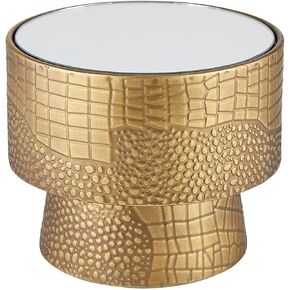 47th & Main Modern Mirrored Decorative Display Stand Riser for Home Décor, 7" High, Gold