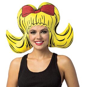 Rasta Imposta Yellow Bouffant Foam Cartoon Wig, one size fits most