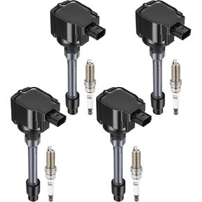 BDFHYK 4 Ignition Coil Pack UF749 and 4 Iridium Spark Plug 93501 Compatible with Honda Civic Fit l4 1.5L 2.0L 2015 2016 2017 2018 2019 2020 Coil for CM11121A 305205RO013 305205RO003 LKAR7BIX-11S