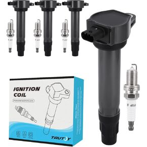 UF557 Ignition Coil 2477 Spark Plug For Chrysler 200 Cirrus Sebring 2.4L,For Dodge Avenger 2.0L 2.4L Caliber 1.8L 2.0L 2.4L Journey 2.4L,For Jeep Compass 2.0L 2.4L Patriot 2.0L 2007-2017,4 PCS