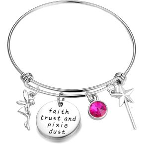 BNQL Faith Trust and Pixie Dust Charm Bracelet Jewelry gifts