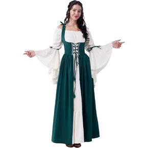 Spooktacular Creations Halloween Renaissance Costume Women, Renaissance Corset Dress, Plus Size Medieval Chemise for Cosplay