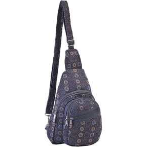 THE COLLECTION ROYAL Himalayan Hemp Cotton Crossbody Hippie Boho Sling Chest Backpack Purse Bag Fanny Pack for Men and Women