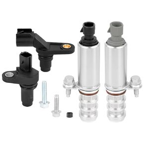 Intake+Exhaust Camshaft Position Actuator+Camshaft Sensor+Engine Crankshaft Sensor kit Fit for Buick/GMC/Pontiac/Chevrolet/Saab/Saturn Replace 12655420 12655421 12577245 907-799
