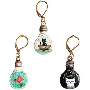 3 قطعة مصباح لمبة القط الكروشيه القابلة للإزالة قفل غرزة علامات للحياكة والحياكة لطيف المعادن السحر هدية الحياكة المورد اكسسوارات الحياكة in Kuwait