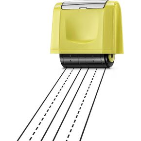 Nezyo Handwriting Roller Stamps Quickly Practice Rolling Stamp Self Inking Teacher Stamps Sentence Strips for Kids Teachers Parents(Yellow Shell Black Ink,2 Dashed Line)
