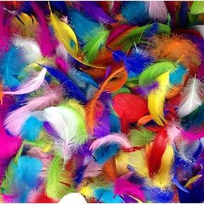500pcs 3-4 inches Colorful Feathers for DIY Craft Wedding Home Party Decorations