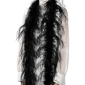 Soarer Red Ostrich Feather Boas – 2yards 3ply Long Boas for Party, DIY Production(Red)