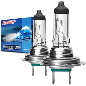 ALKOREY-H7 12V 55W Px26d Car Headlight Bulb,Auto Halogen Lamp,3300K Headlamp Hight/Low Beam Light,2 PACK