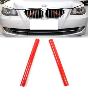 F10 Grille Insert Stripes Replace Trim Compatible with BMW F10 F11 F18 F45 F46 F06 F12 F13 F01 F02 F48 F39, V-Brace Wrap Covers Grill Stripes Front Grill Insert Trims Stripes - Blue Sport