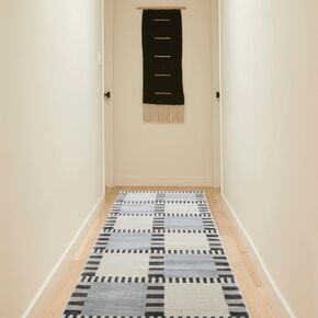 Damas 2'7"x9' Machine Washable Runner Rug for Hallway Entryway - 100% Recycled Oeko-TEX Certified, Medium Pile, Beige, Cream