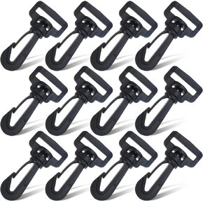 Plastic Swivel Snap Hook Clips, 12 PCS Rotary Swivel Clasp 1 Inch Swivel Snap Hook Clips for Purse Bag Straps Push Gate Snap Hook Shoulder Strap Bag Nylon Webbing Hook Clip Keychains Replacement Clip in Saudi Arabia