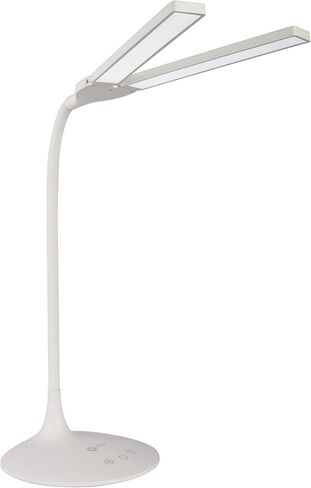 OttLite Dual Shade LED Desk Lamp - 3 Color Temperature Modes, Auto Shut-Off Timer, Adjustable Neck & Touch Activated Controls - Crafting, Sewing, & Studying in Saudi Arabia