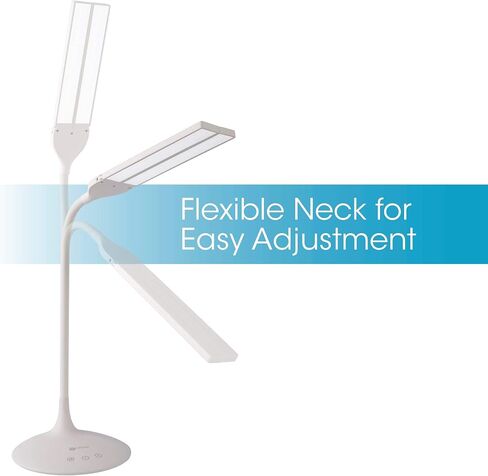 OttLite Dual Shade LED Desk Lamp - 3 Color Temperature Modes, Auto Shut-Off Timer, Adjustable Neck & Touch Activated Controls - Crafting, Sewing, & Studying in Saudi Arabia