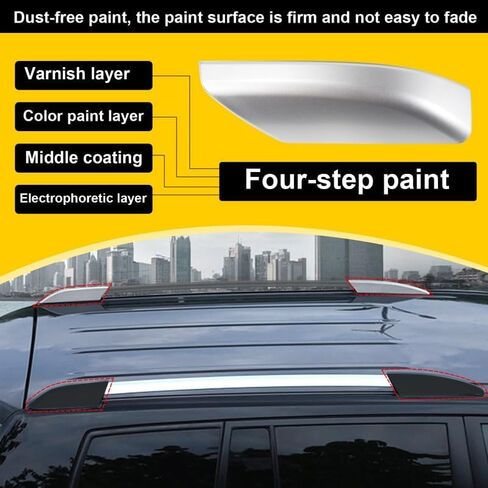 Car Roof Rack End Caps Compatible with Toyota 4Runner 4WD N210 2003 2004 2005 2006 2007 2008 2009 Roof Rack Cover Roof Rail End Cap Shell Protection Roof Rack Accessories in Kuwait