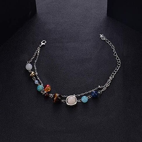 HUNO Summer Galaxy Solar System Universe Eight Planets Guardian Star Beads Foot Chain Barefoot Anklets Ankle Bracelet Jewelry in Saudi Arabia