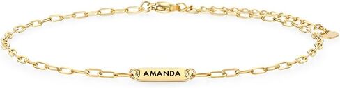 Anklet Bracelets for Women Stainless Steel Name Anklets for Female Minimalist Bar Friendship Jewelry in Saudi Arabia