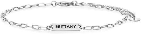 Anklet Bracelets for Women Stainless Steel Name Anklets for Female Minimalist Bar Friendship Jewelry in Saudi Arabia