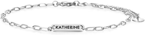 Anklet Bracelets for Women Stainless Steel Name Anklets for Female Minimalist Bar Friendship Jewelry in Saudi Arabia