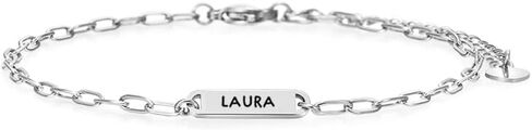 Anklet Bracelets for Women Stainless Steel Name Anklets for Female Minimalist Bar Friendship Jewelry in Saudi Arabia