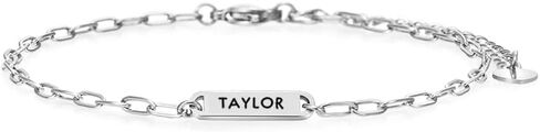 Anklet Bracelets for Women Stainless Steel Name Anklets for Female Minimalist Bar Friendship Jewelry in Saudi Arabia