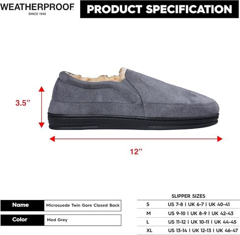 شباشب رجالي من جلد الغزال المقاوم للطقس - تصميم مزدوج، شباشب كلاسيكية للرجال للاستخدام الداخلي والخارجي، شباشب مريحة ببطانة من الفرو الصناعي سهلة الارتداء للرجال مع نعل مطاطي مانع للانزلاق in Kuwait