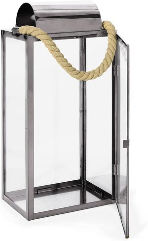 فانوس كريستوفر نايت هوم لاري خارجي مقاس 19 بوصة - ستانلس ستيل - فضي in Kuwait