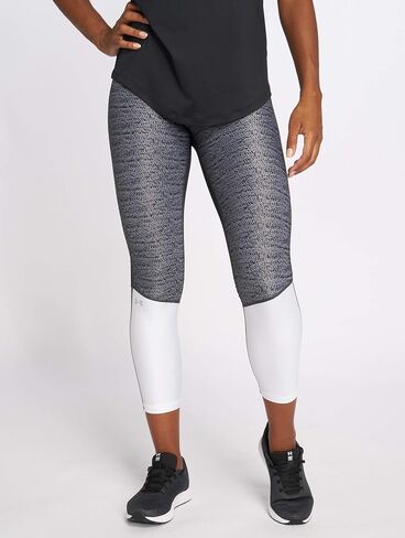 Under Armour Women's HeatGear Armour Jacquard Ankle Crop Capri Leggings in Kuwait