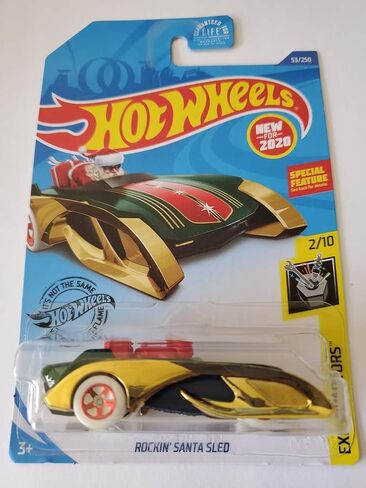 Hot Wheels 2020 Experimotors Rockin' Santa Sled, Green 53/250 in Saudi Arabia